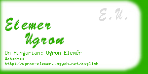 elemer ugron business card